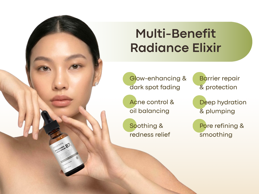 Pink Clay Shampoo Ball + Niacinamide 87% Rice Serum Set