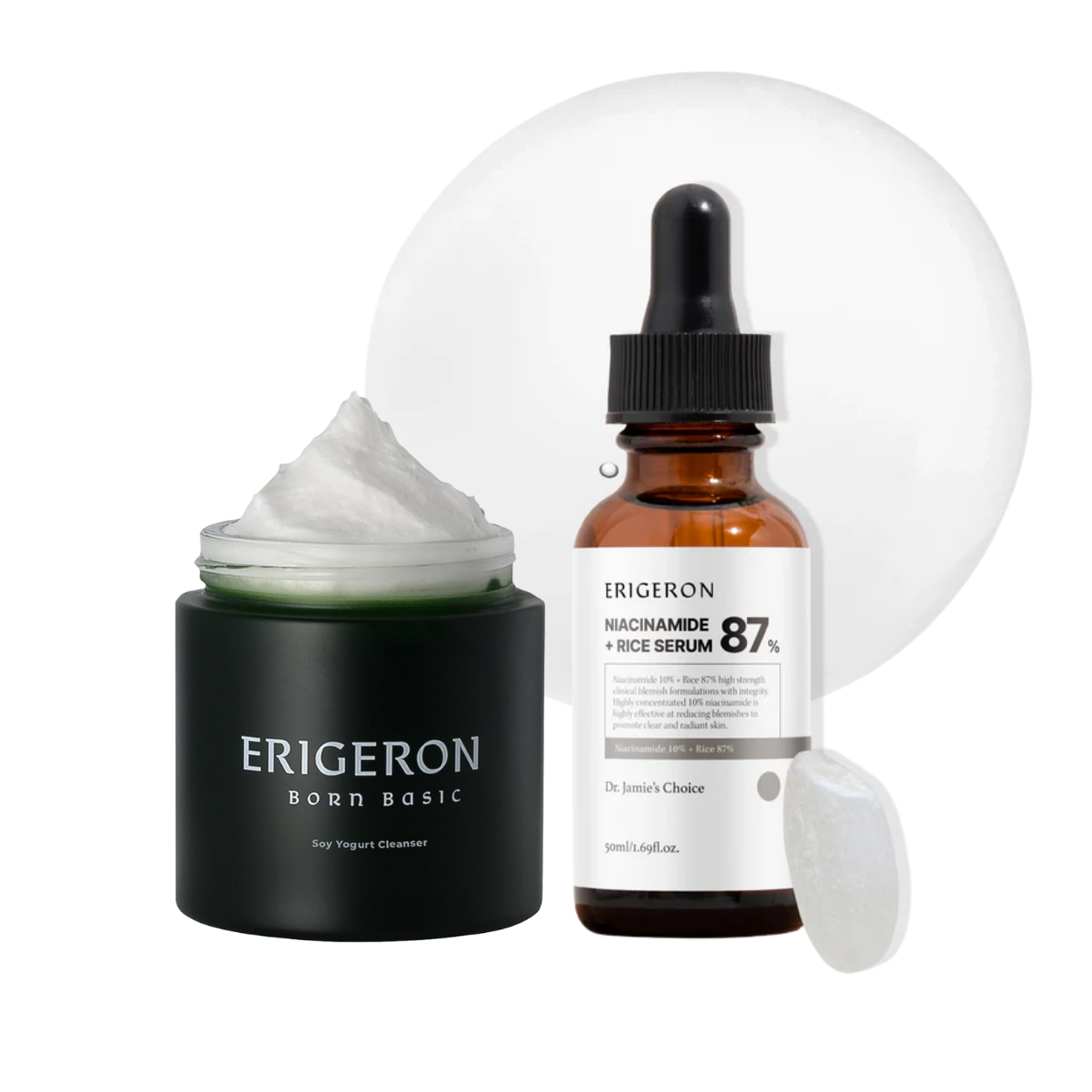 Soy Yogurt Cleanser + Niacinamide 87% Rice Serum