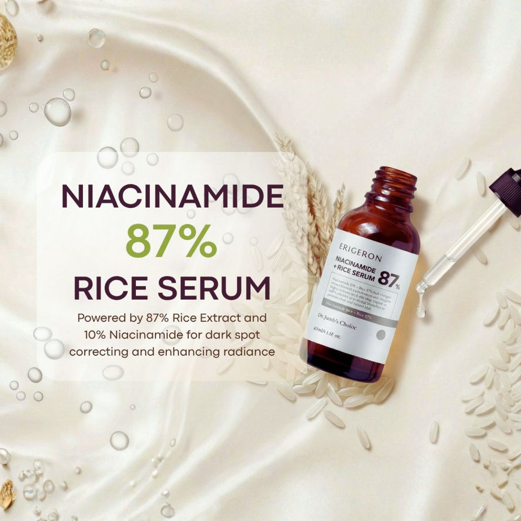 Pink Clay Shampoo Ball + Niacinamide 87% Rice Serum Set