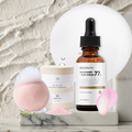 Pink Clay Shampoo Ball + Niacinamide Rose Serum Set