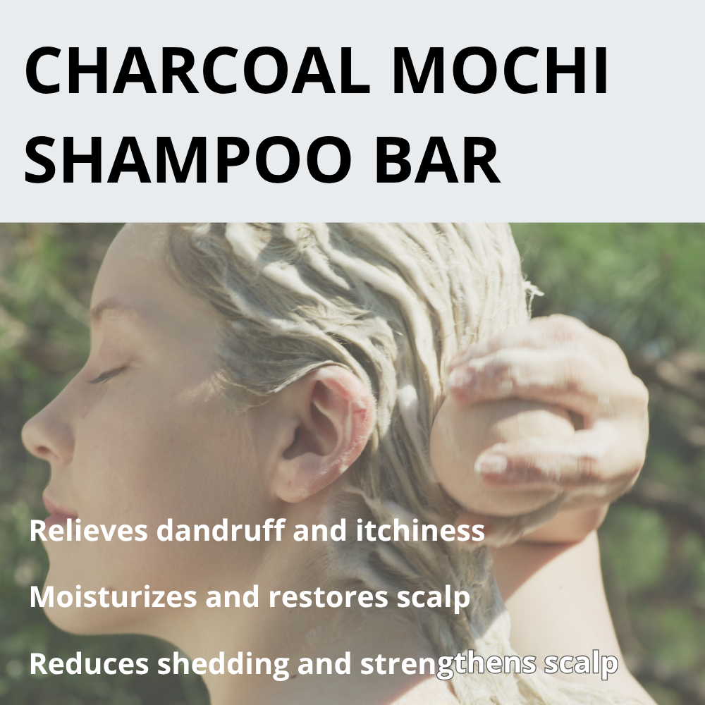 All-in-One Black Charcoal Mochi Shampoo Bar