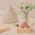 Pink Clay Shampoo Bar with Wooden Soap Tray