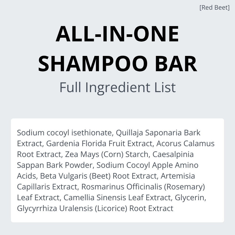 All-in-One Red Beet Mochi Shampoo Bar