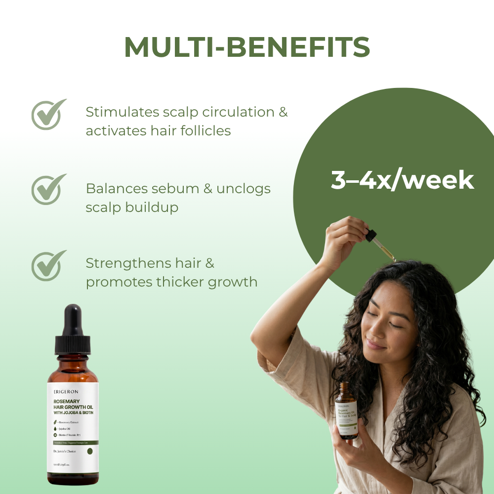 Rosemary Hair Growth Oil with Jojoba & Biotin – Scalp Treatment, Anti Hair Loss, Hair  Thickening Oil