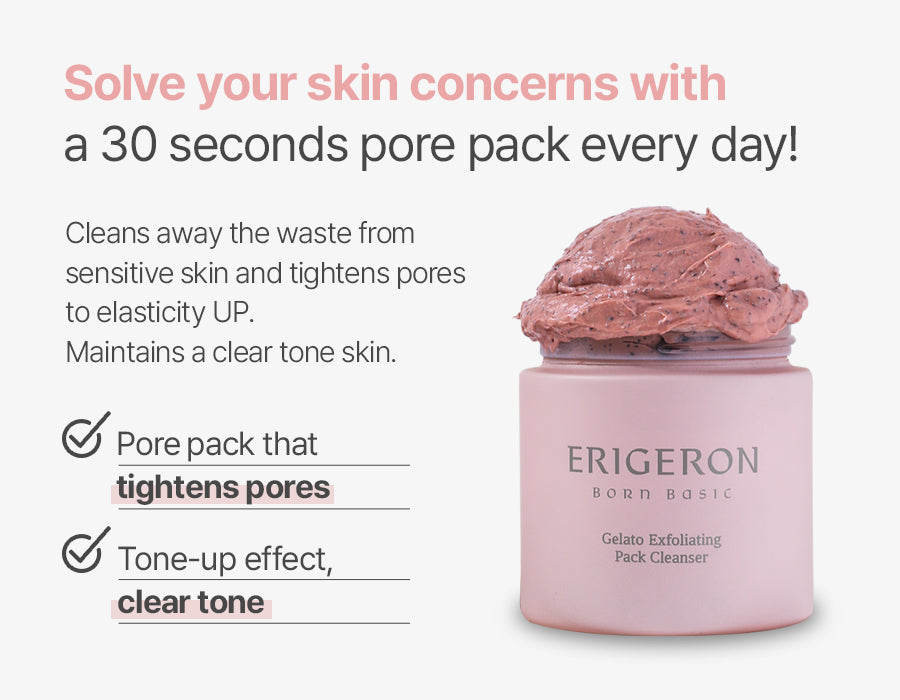 Gelato Exfoliating Pack Cleanser - 30-Second Pore Tightening Clay Mask