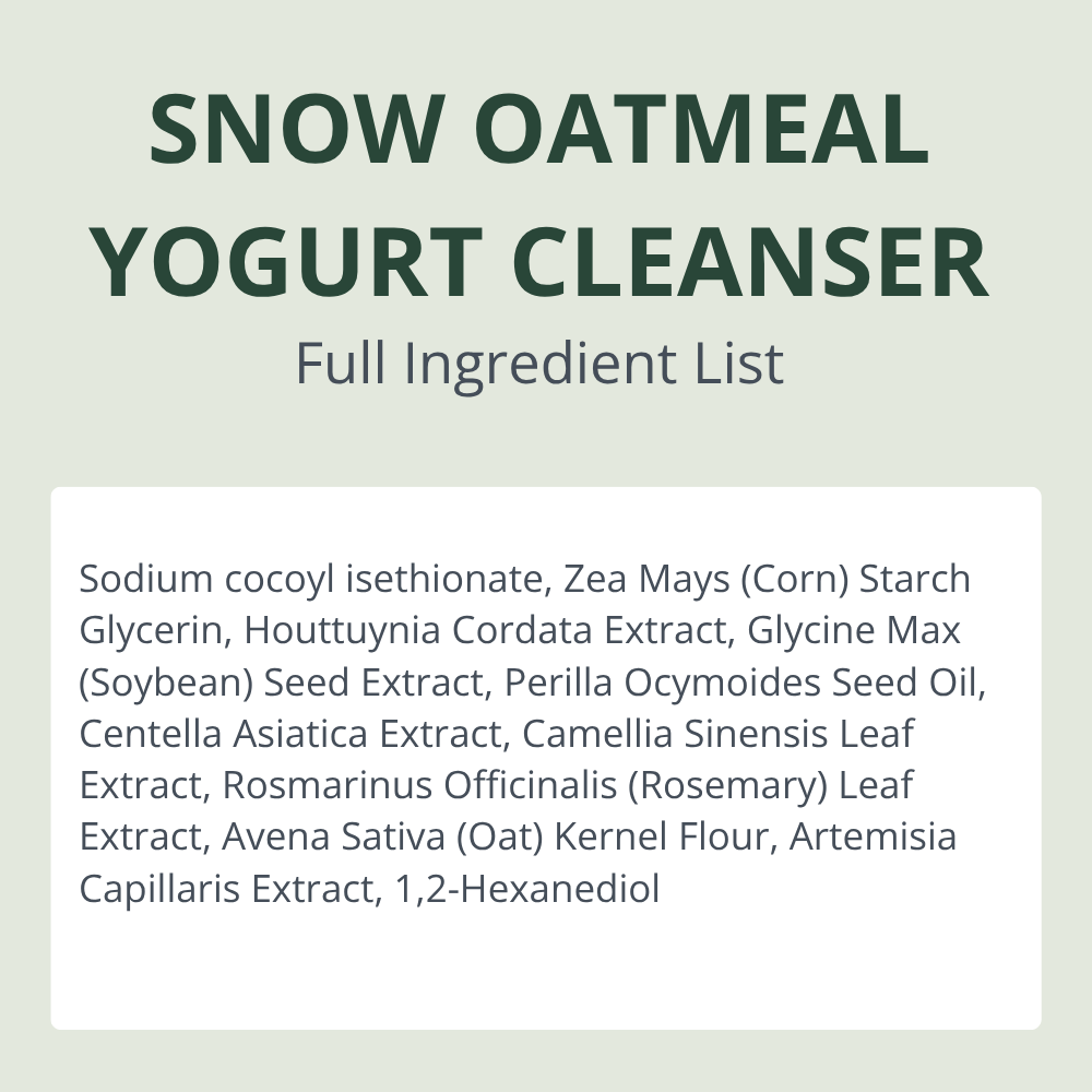 Snow Oatmeal Yogurt Facial Cleanser