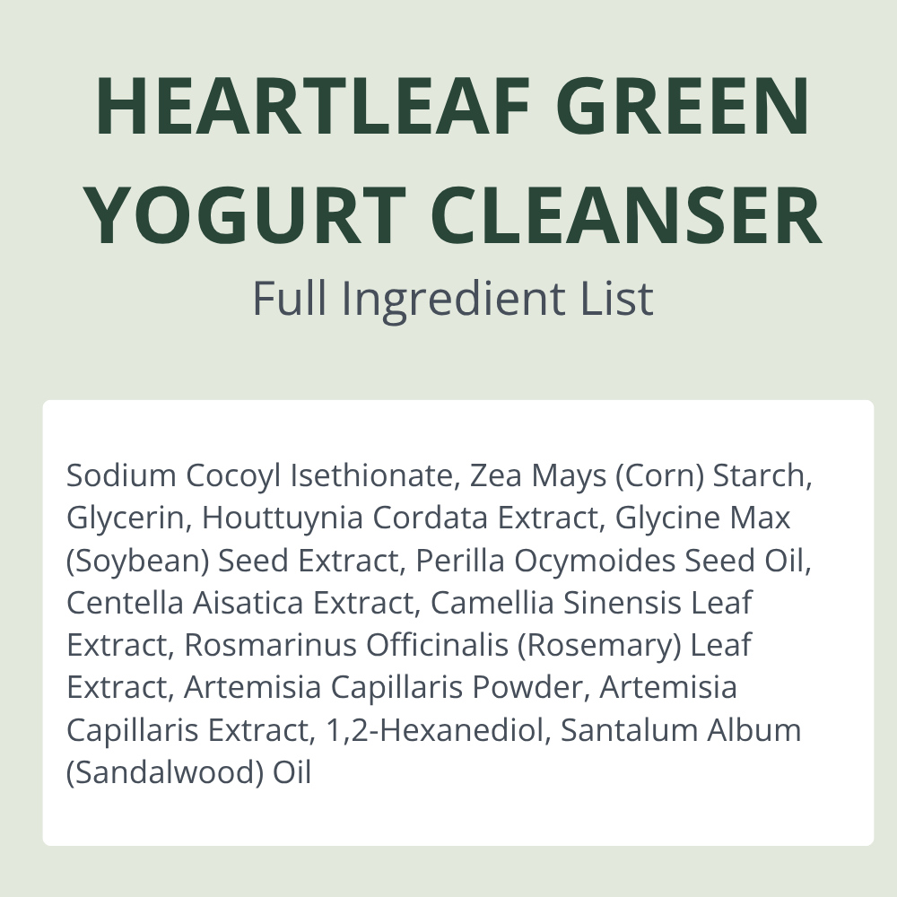 Heartleaf Yogurt Facial Cleanser