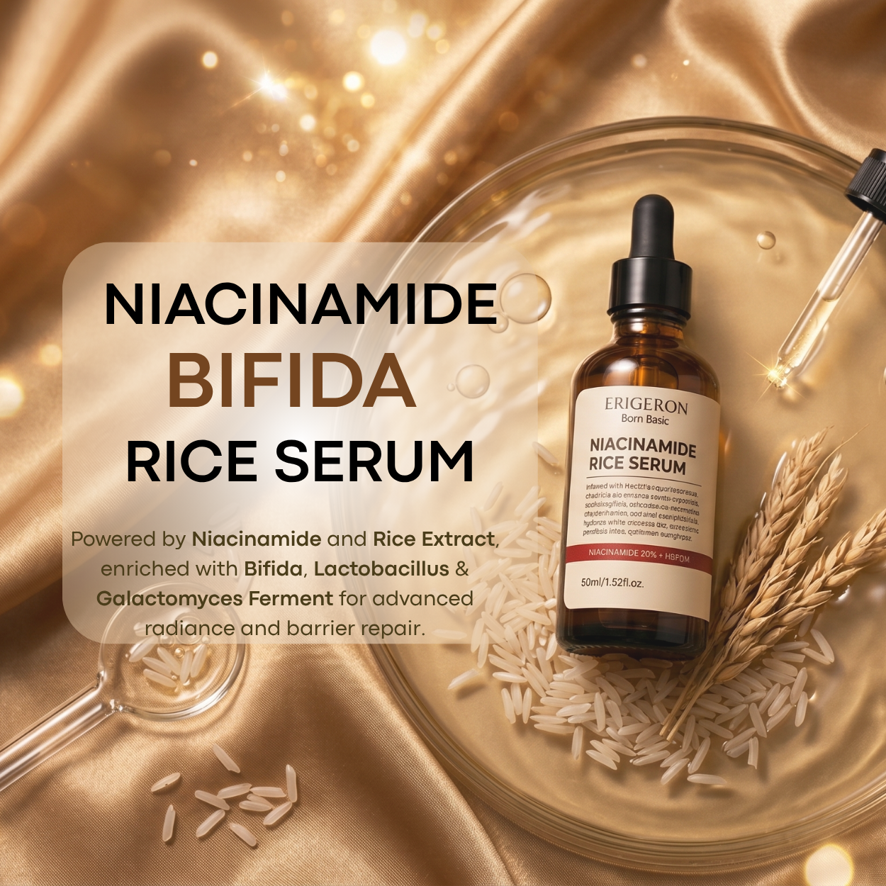 Niacinamide Bifida Rice Serum - Next-Gen Glass Skin Brightening Elixir