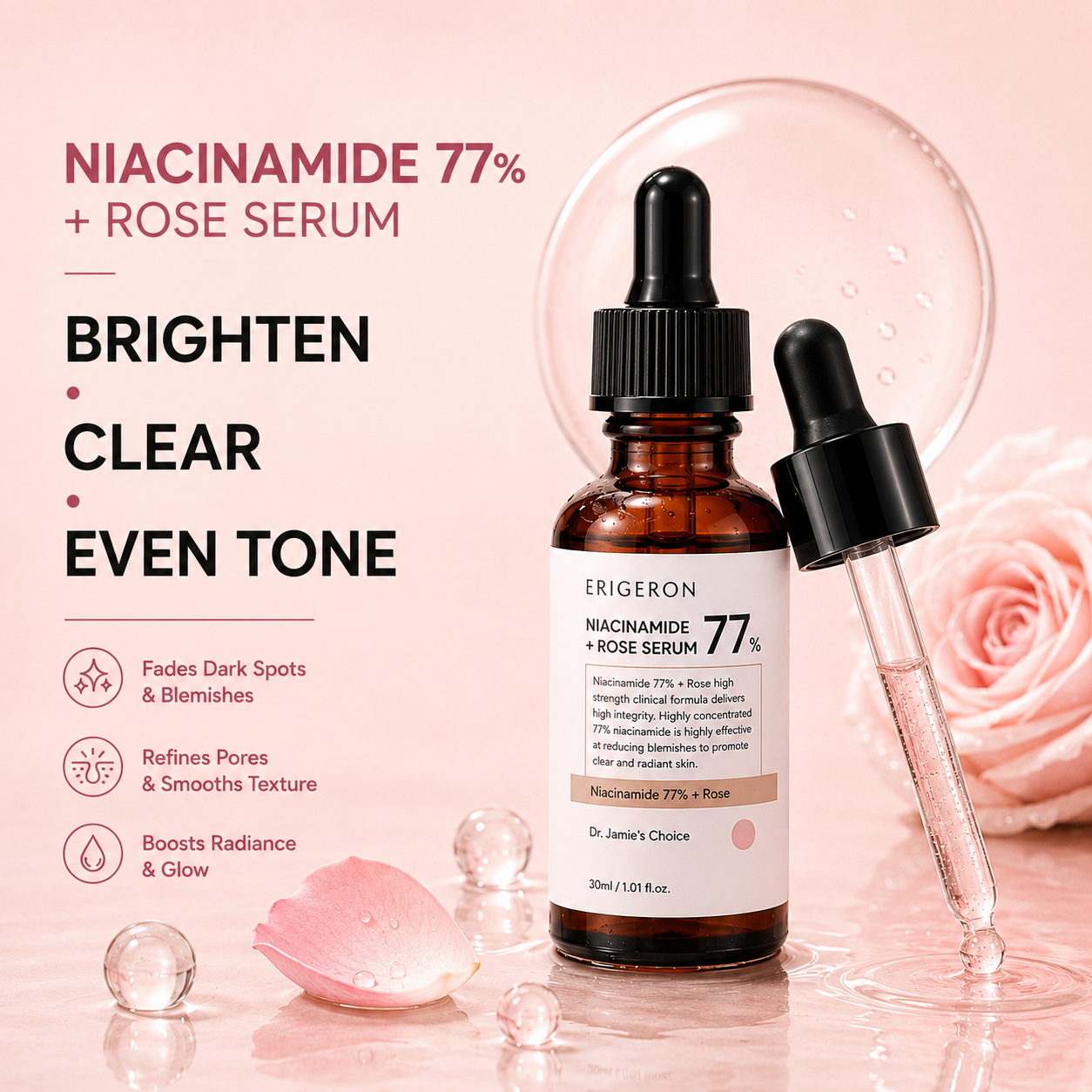 Niacinamide 77% Rose Serum