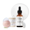 Pink Clay Shampoo Ball + Niacinamide 87% Rice Serum Set